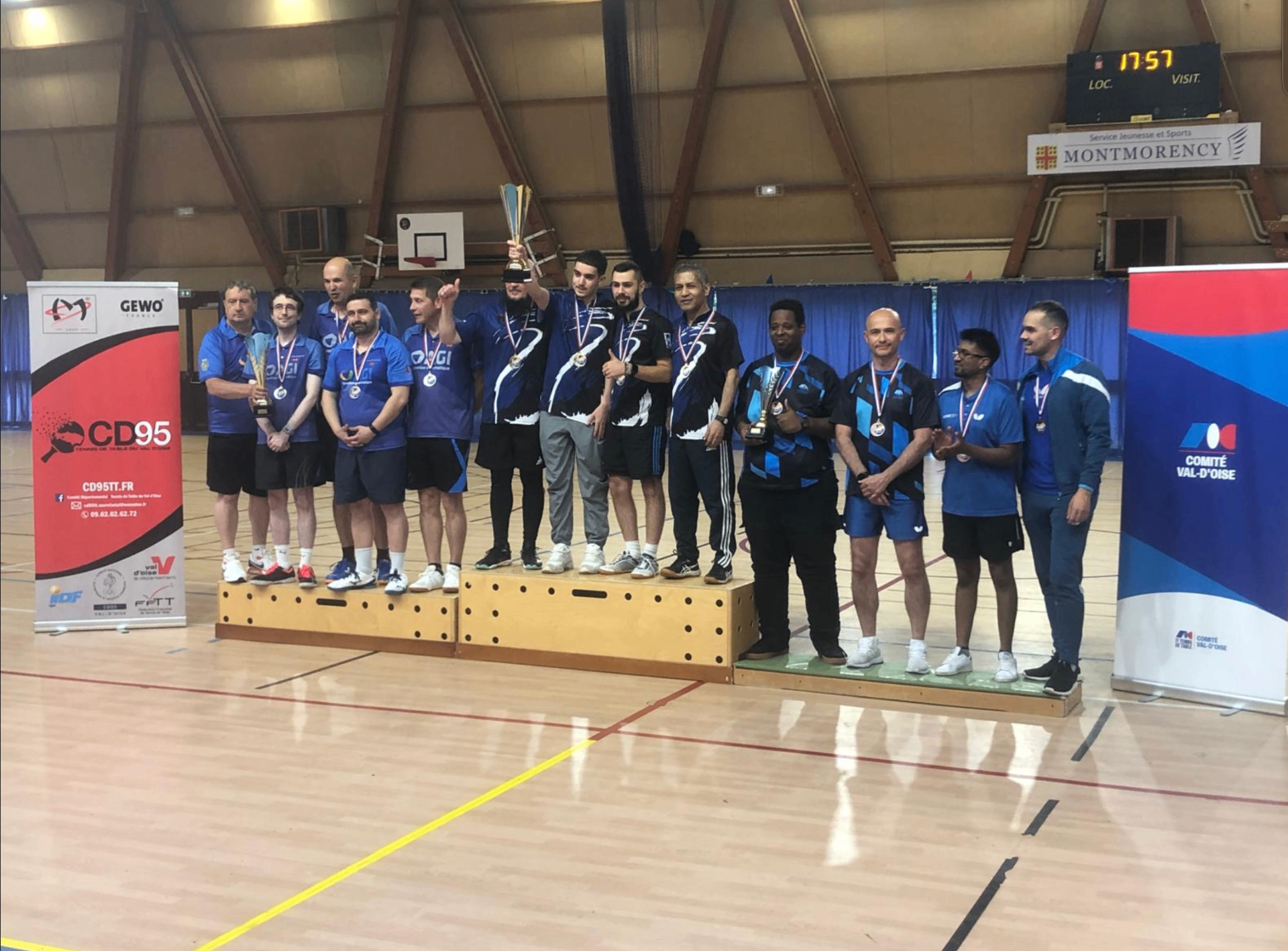 Podium du Championnat Départemental D1 messieurs — 3ᵉ place pour Garges TT